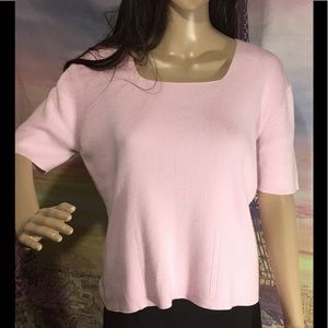 🌸Dress Barn Pink Summertime Sweater Top Lg🌸